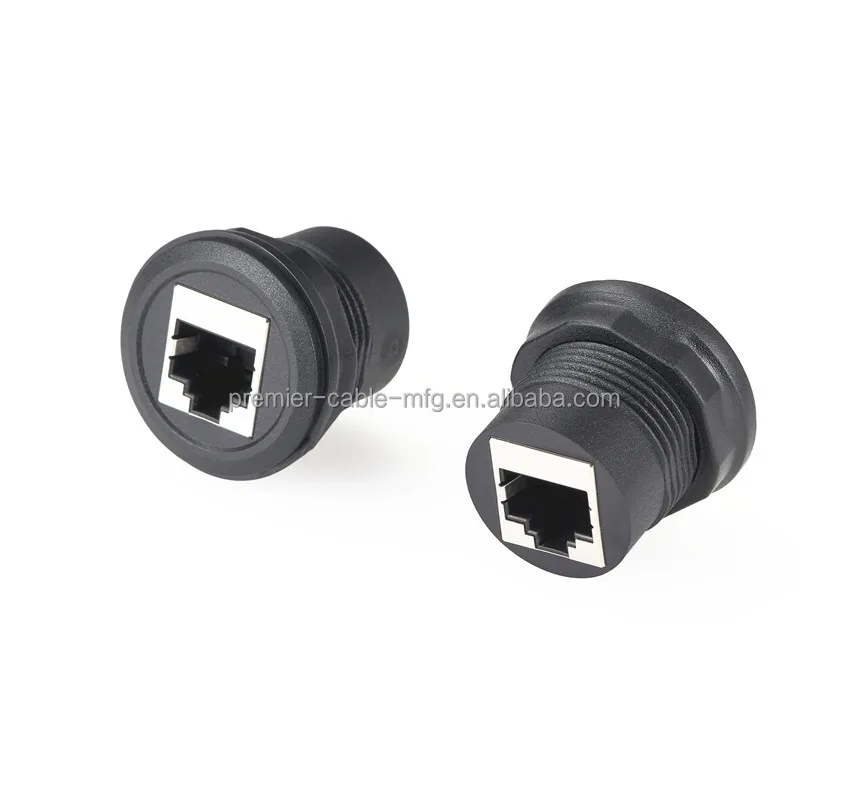 Automation Systems Interconnect ASI ASICPICRJ45S RJ45 Panel Mount Waterproof Connector Shielded 2 When Used with Cap Front Mount IP67 Female NEMA 6P Cap Sold Separately 