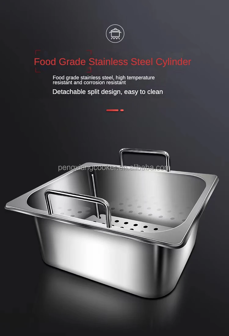 Commercial Electric Countertop French Fries Induction Deep Fryer With 1