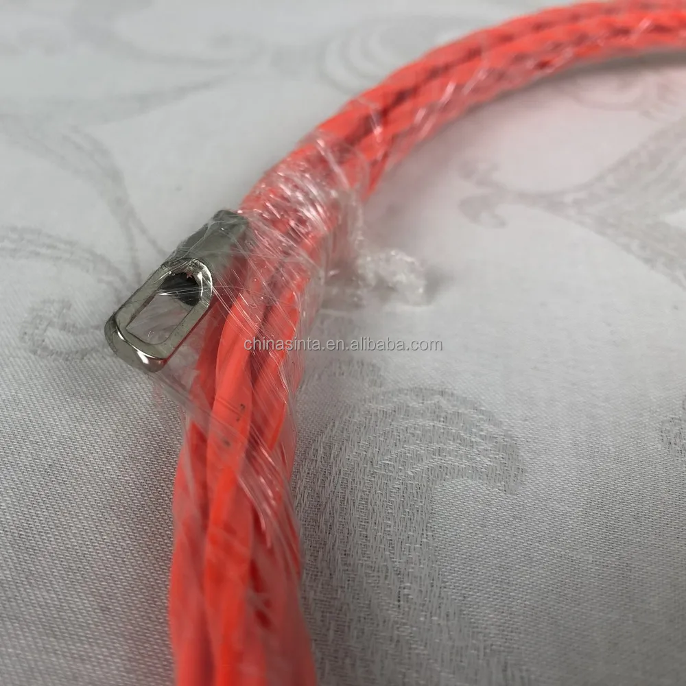 65.6FT Fish Tape - 6.0mm Electrical Cable Pulling Rod With Guide Spring