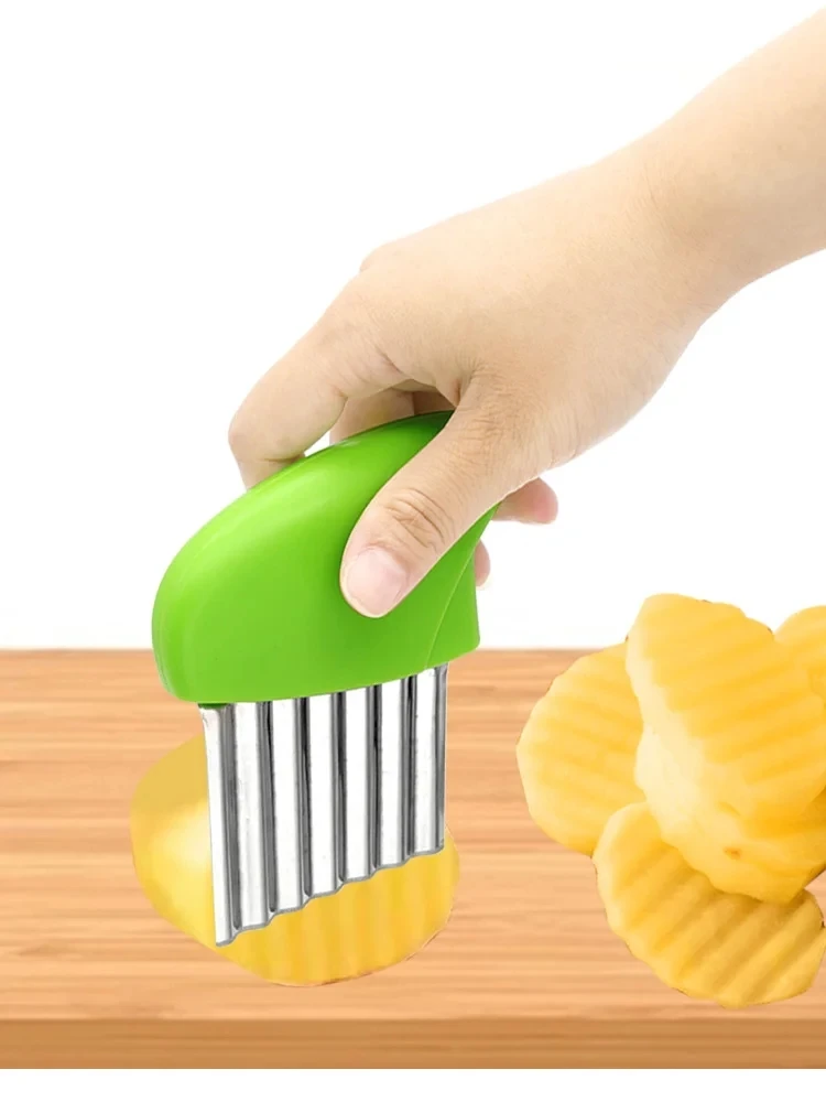 Stainless Steel Potato Wave Shaped Chip Slicer Vegetables Carrot Wave Knife Multifunctional Fruits Cutter Kitchen Accessories