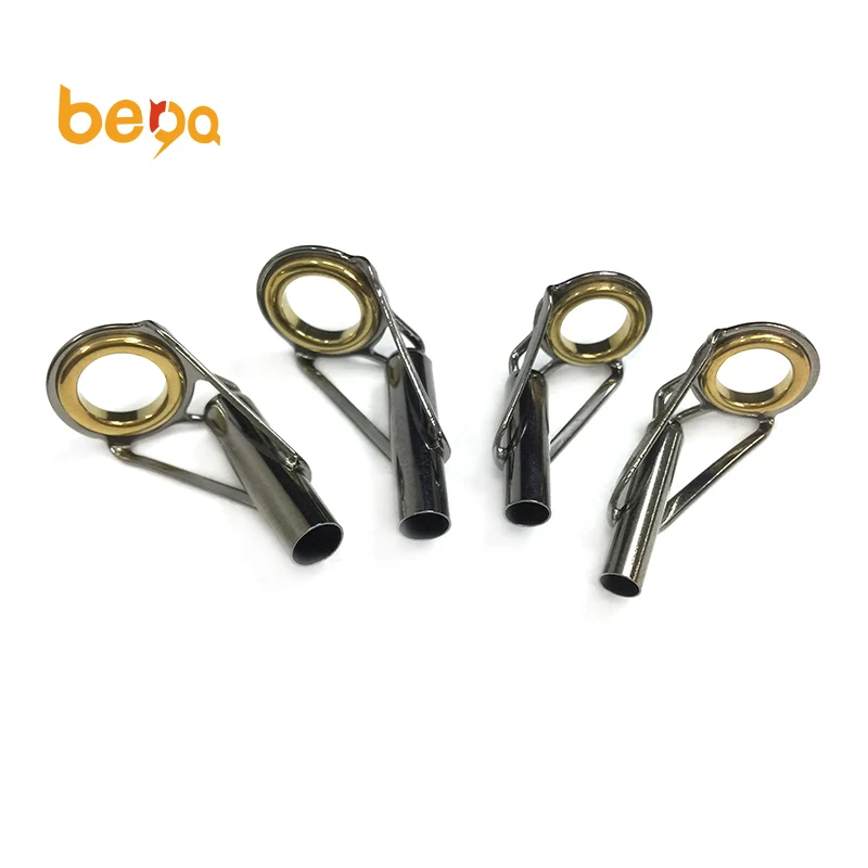 Stainless Steel Frame Golden Color Ceramic Ring Fishing Rod Tip Guide Top Ceramic Rings Fishing Rod Guides Ring