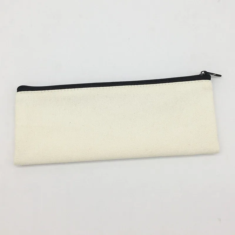 Пустые холщовые пеналы на молнии хлопковые мешочки для ручек косметика сумка-клатч мобильного