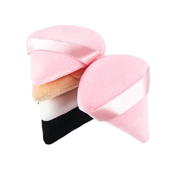 Custom Logo Professional Overside Triangle Cushion Makeup Puff Cosmetics Beauty Sponge Puff For Foundation Loose Powder