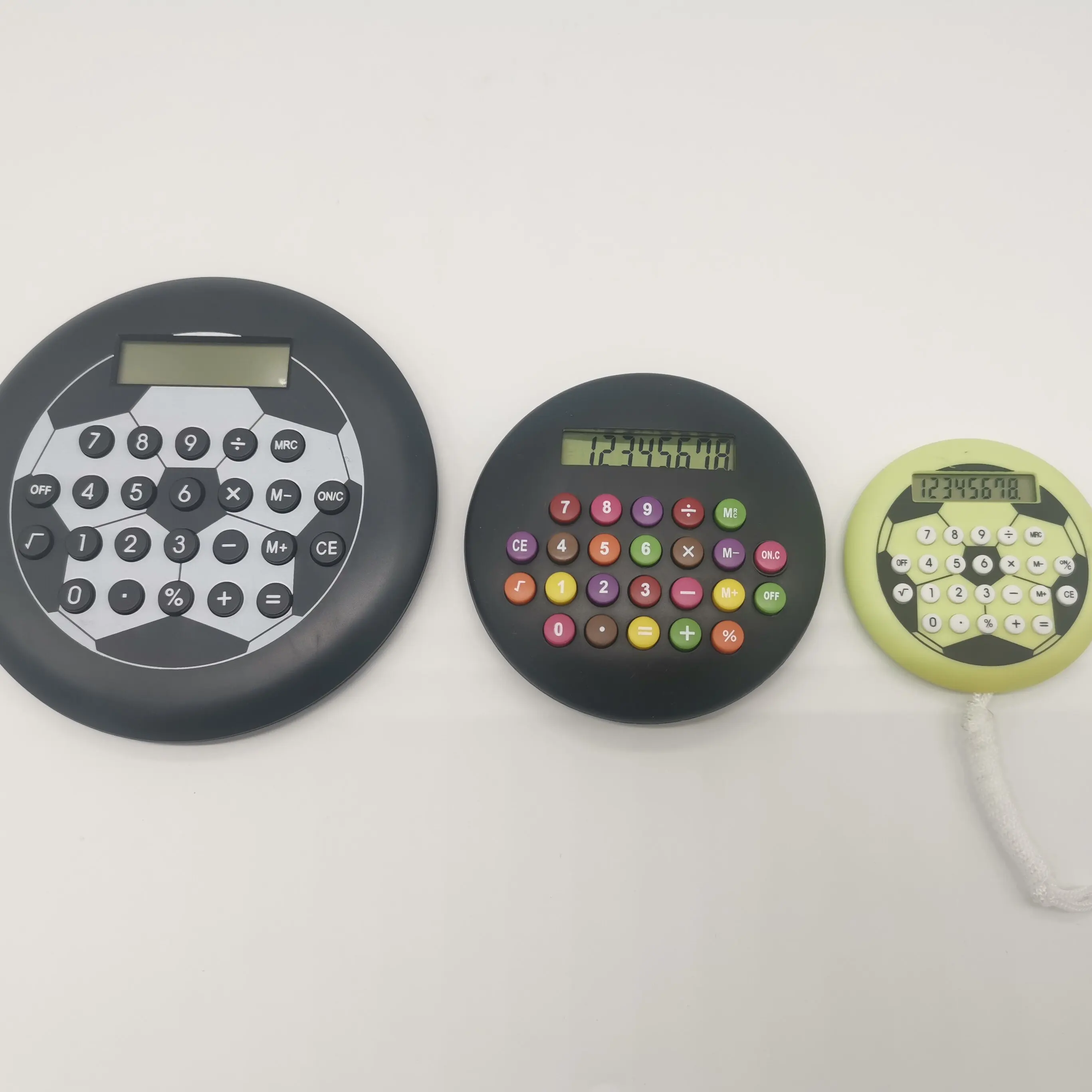 Round Shape Calculator 8 Digits Calculator Big Screen Display Plastic Button Fullball Printing 3 Brothers Series Big/mid/small