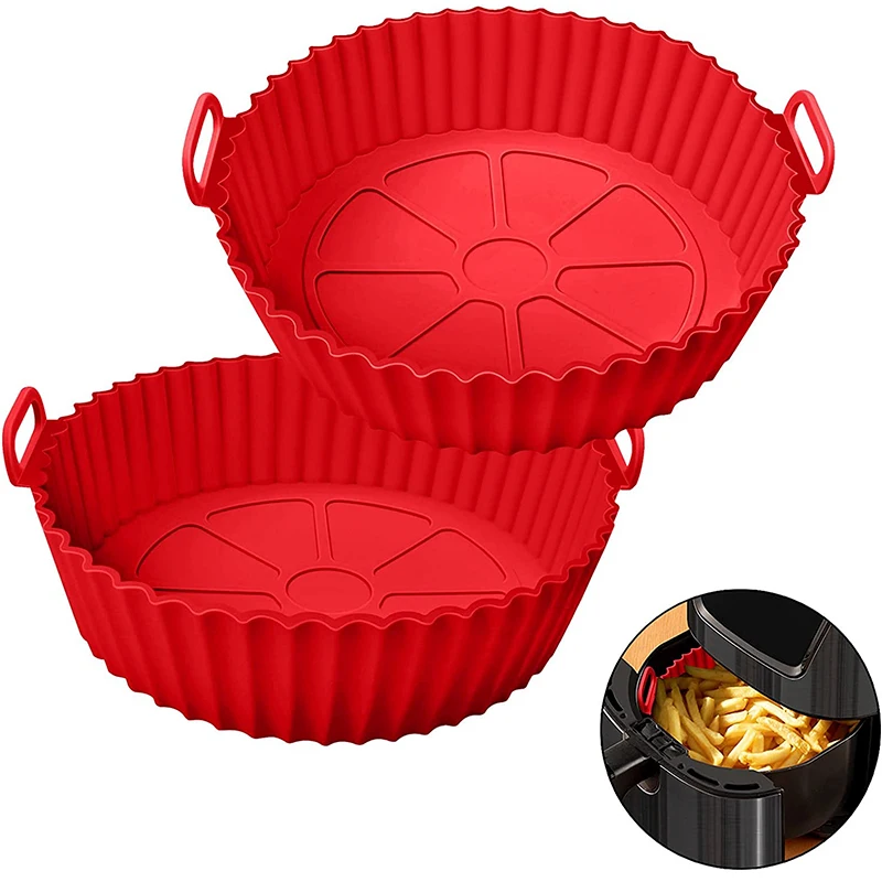 Reusable Food Safe Air Fryer Silicone Pot Round Pad Air Fryer Silicone