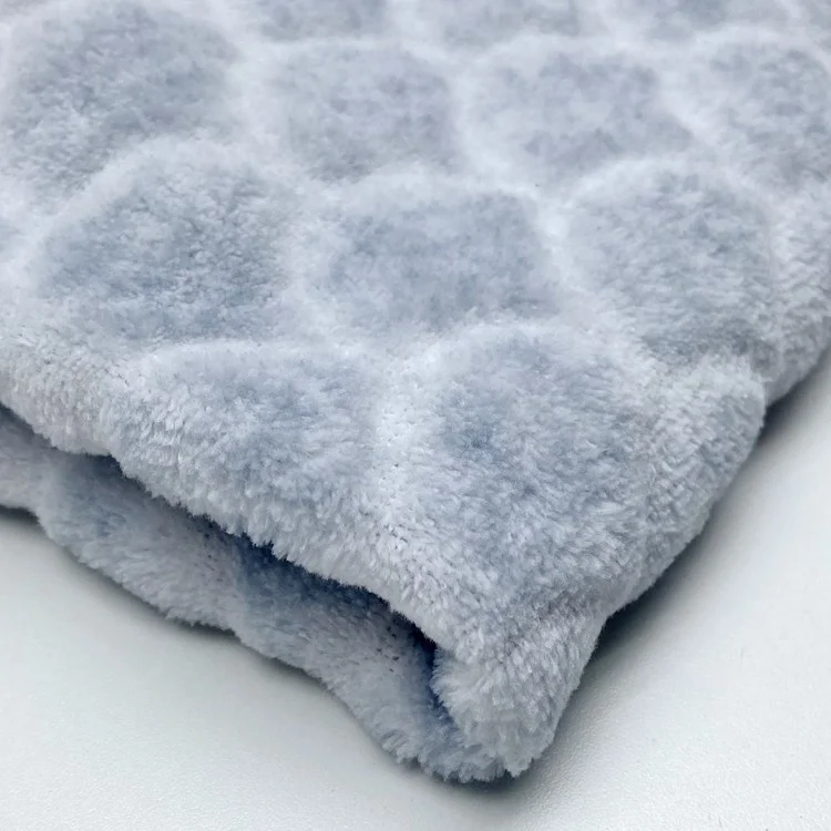 Супермягкая трикотажная двухсторонняя фланелевая флисовая ткань с узором в виде ракушек из 100% полиэстера для зимних одеял