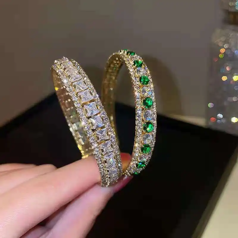 Luxury Charms Adjustable Chain Bulk Diamond Shine Gold Crystal Cuff ...