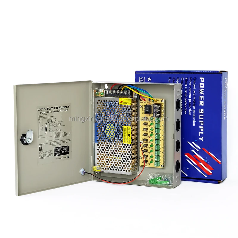 DC 12V 5A 4ch Output 60W Multiple CCTV Power Supply  CCTV Camera System Metal Box Switching Power Supply 12v 5a 10a 15a 20a 30a