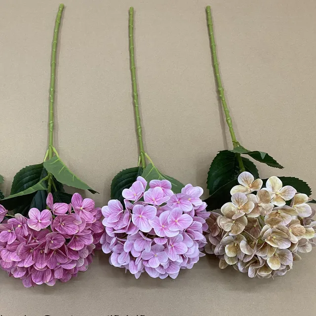 3D Printing Round Single Stem Hydrangea Real touch Artificial Flower Wedding Decoration ZR165