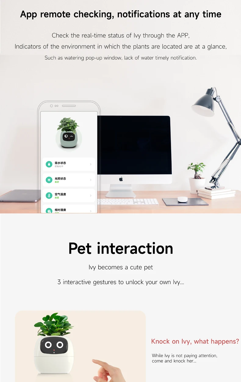 Home Garden Flower Pots Creative Interaction Mini Smart Garden Indoor