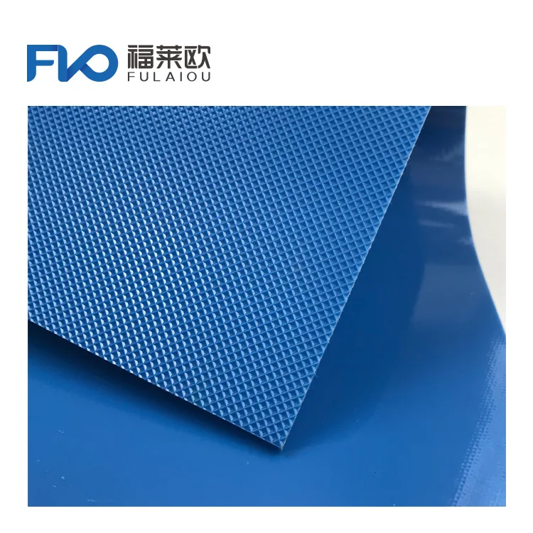 Smooth Surface Assembly Line High Friction Blue Pvc Antistatic Conveyor Belt