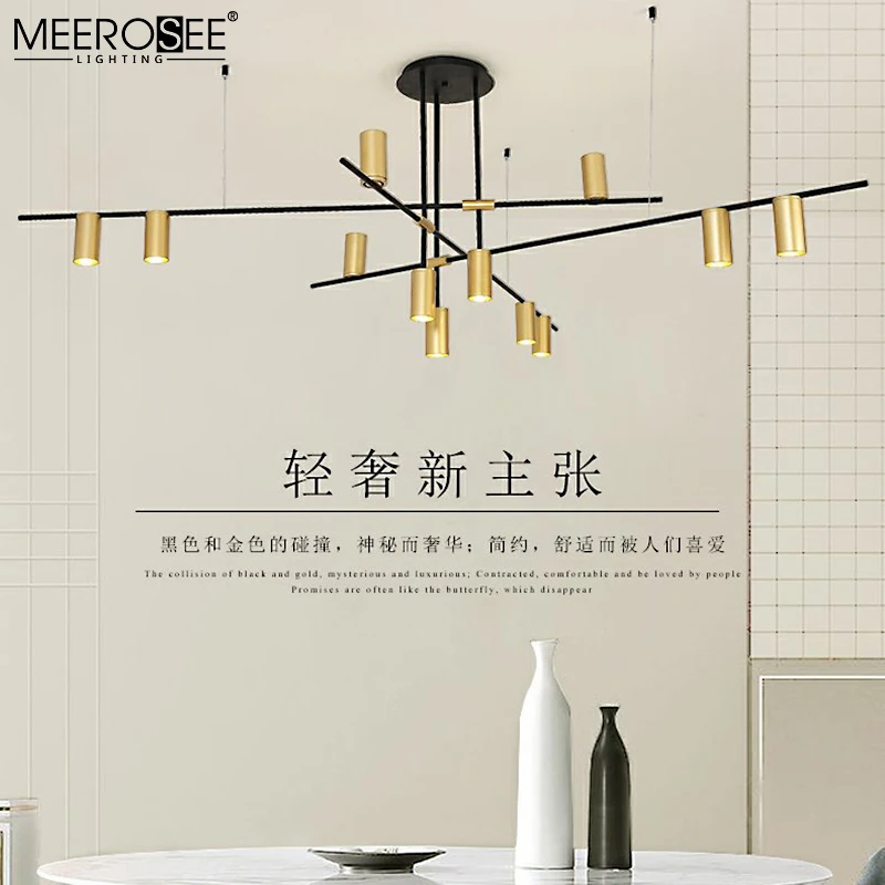 MEEROSEE Hotel Project Unique Design Pendant Light High Ceiling Track Light Chandelier for Shopping Mall MD86743