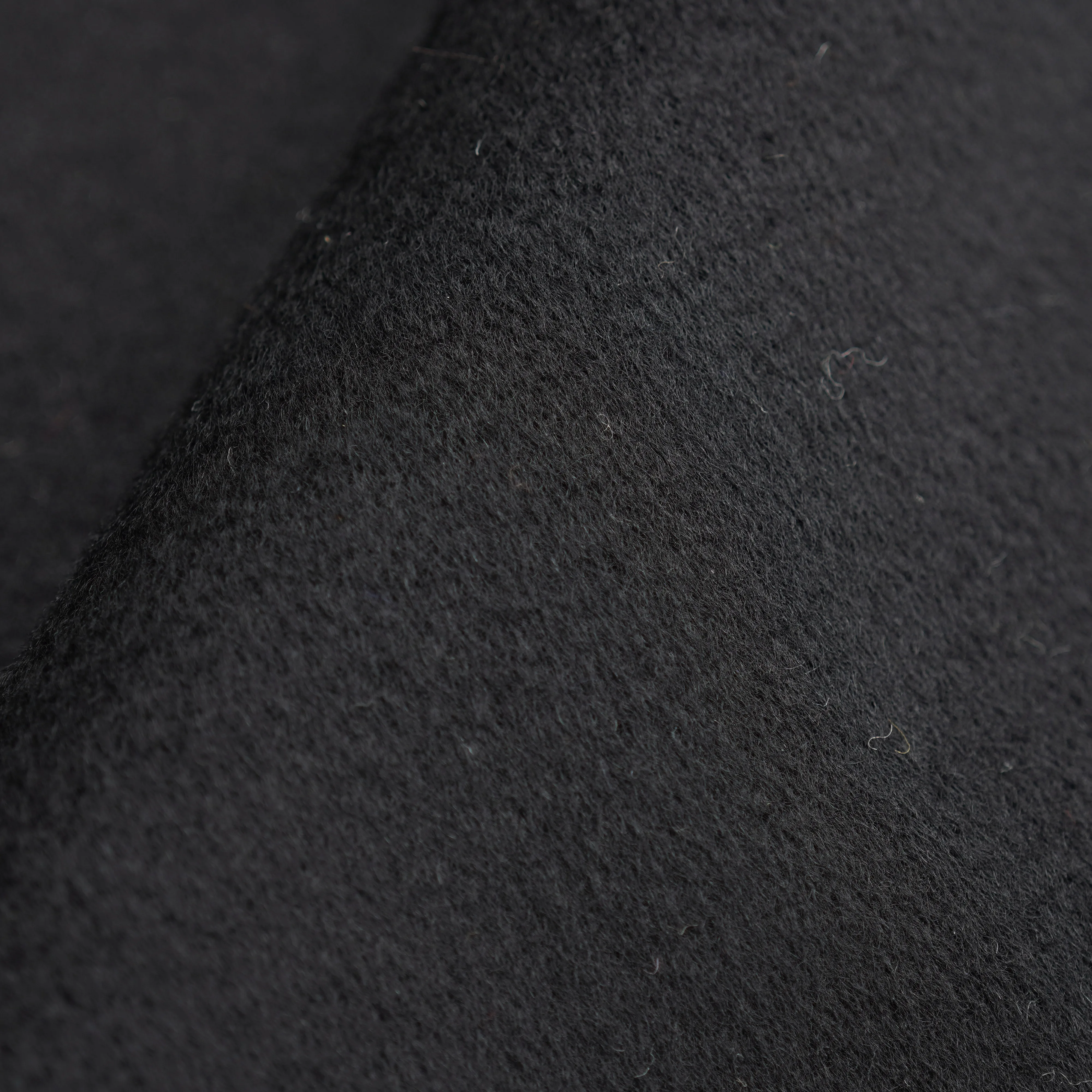 Точечная полная шерстяная ткань черная короткая 680 г осенне-зимнее пальто