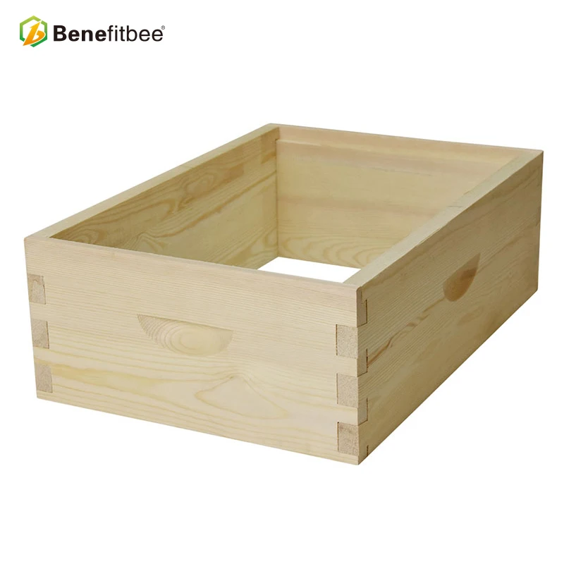 Benefitbee Factory Price Unassembled Langstroth Beehive Box Wooden Deep Hive Body  Pine Wood Hive Deep Box