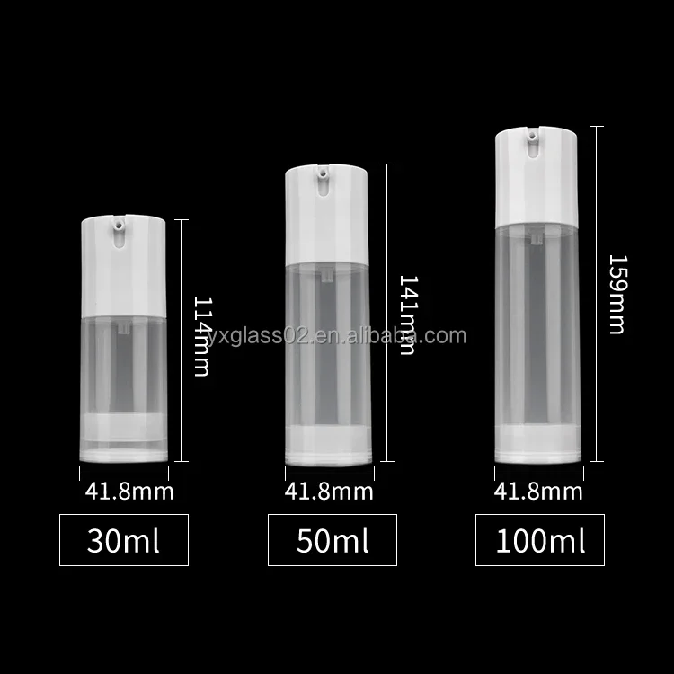 Supplier Clear Recyclable small plastic pump spray bottle lotion cosmetic packaging container plastic jars 30ml50ml100ml details