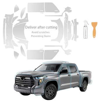 KUNGKIC 8.5mil Paint Protection Film Pre-Cut for Toyota Tundra 2022 2023 2024 Car Clear Bra Kit Transparent TPU PPF Body Sticker