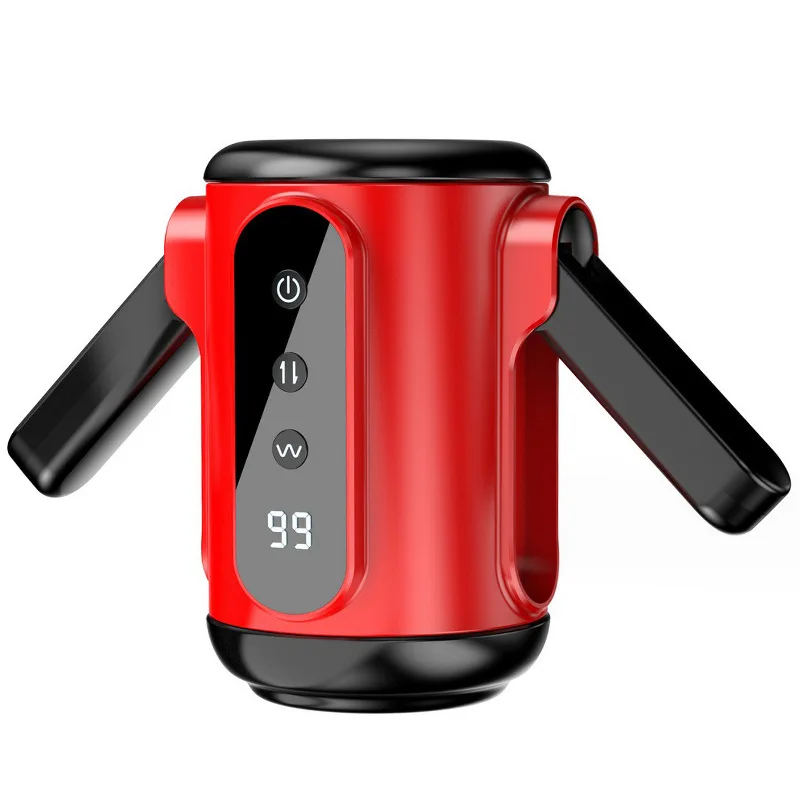 LOVE Men's Powerful Automatic Retractable TPE Masturbator Double Handle with LCD Heat Feature Direct Factory Sale