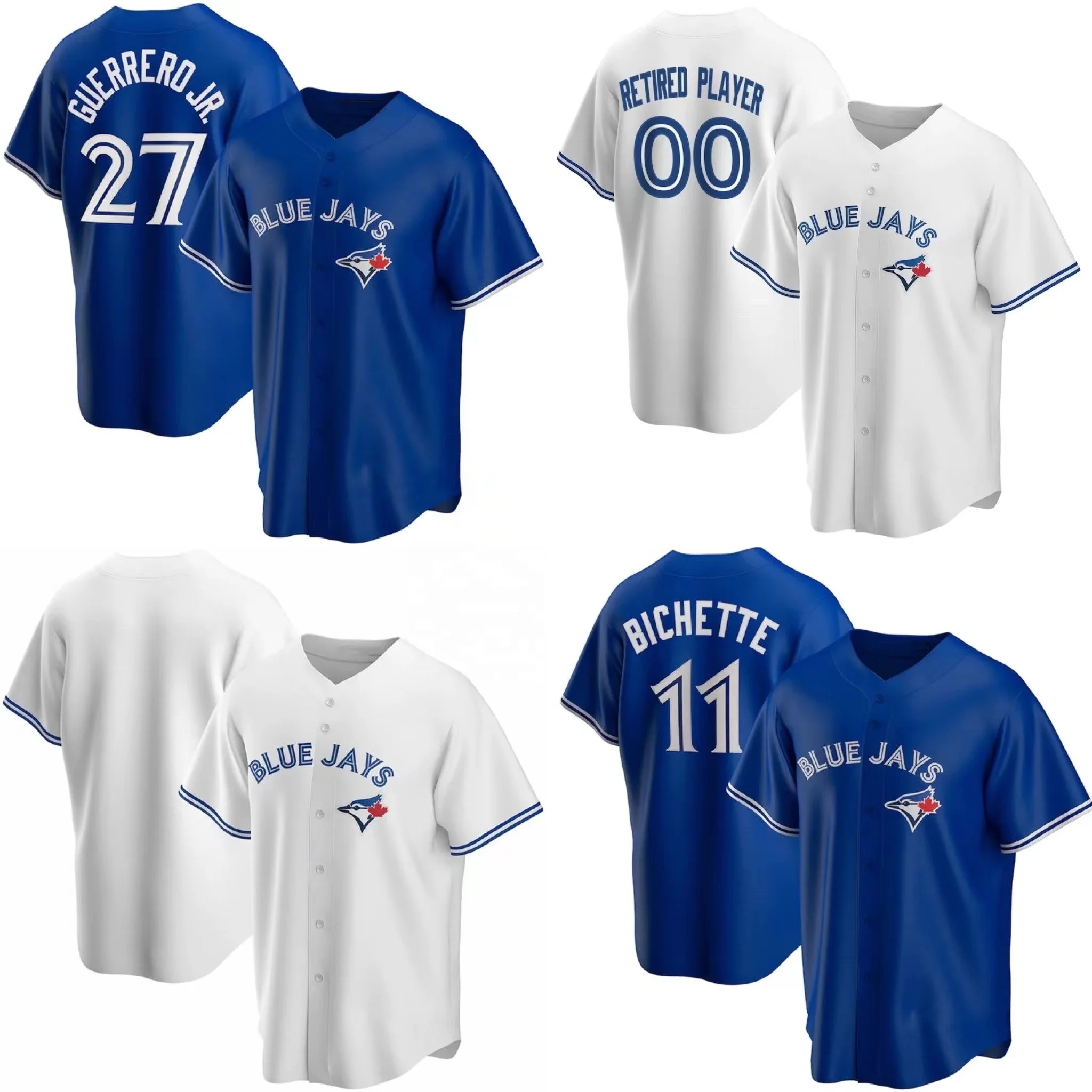 Wholesale Embroidery Blue Jays Jersey Royal Springer #4 Guerrero Jr #27 Shirts  Clothing Men Toronto Red Baseball Jerseys From m.