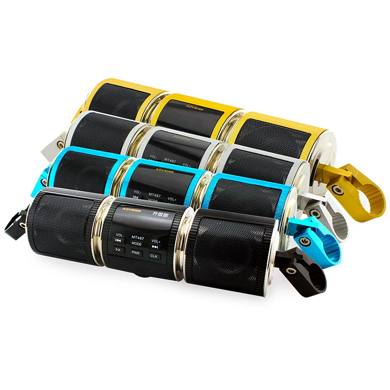 Motorcycle Audio BT-compatible MP3 Music Player Handlebar Audio Amplifier  Stereo Speaker