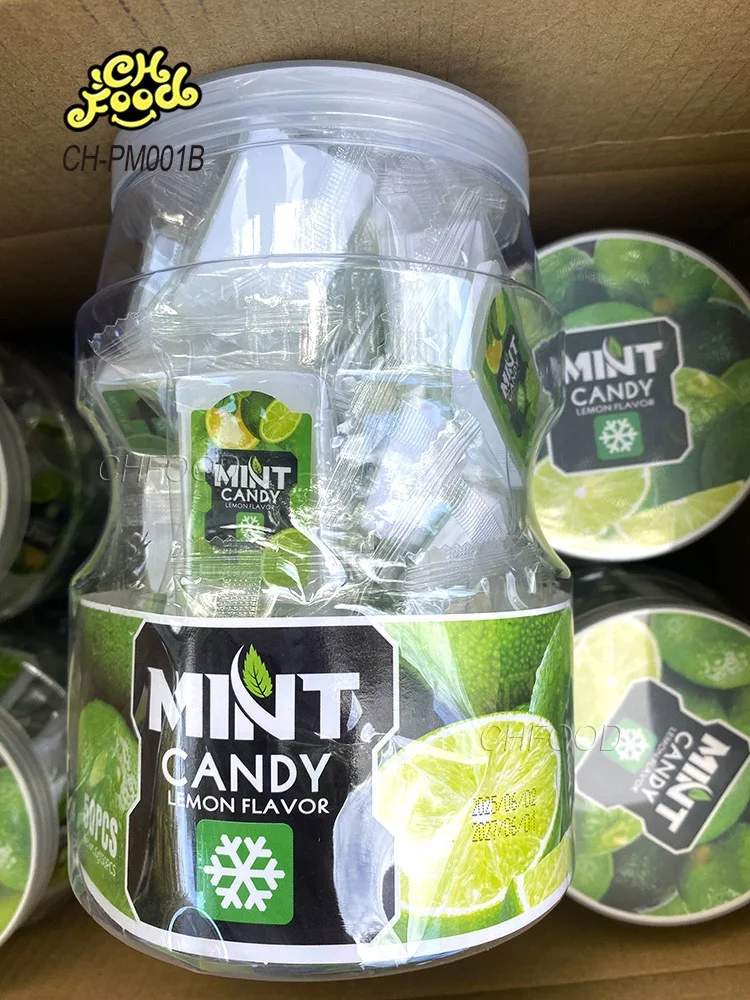Low MOQ Wholesale Strawberry Lemon Fruit Flavors Mint Fresh Paper Candy Sweets Halal Confectionery Candy
