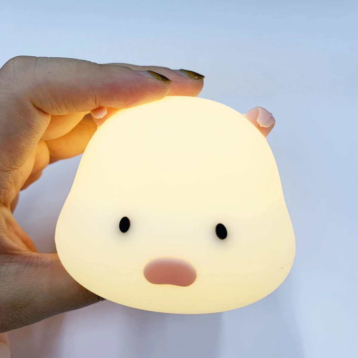Korea Online Shop 7 Colors RGB LED Pig Night Light Touch Control Silicone Sleeping Lamp Kids Handy Toy