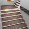 Alfombra de escalera de lana - Rayas verticales Café