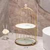 Golden double-layer birdcage, platinum plate