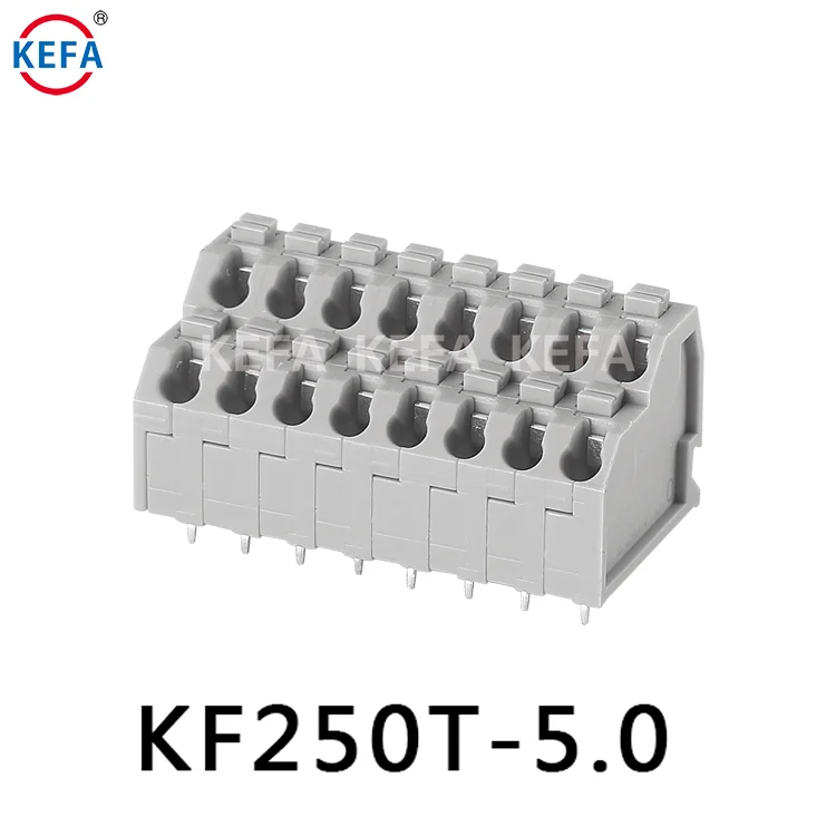 Kefa Kf250 ヨーロッパ規格 Mkdsn 2段 ネジなしレベルターミナルブロック PCBプラスチックワイヤコネクタ スプリングターミナルブロック