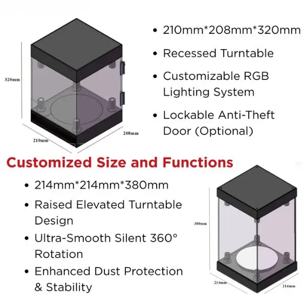 Custom graded card display case anti-UV acrylic