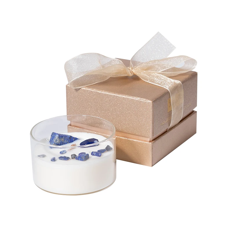 Wholesale Custom Large Strong Vanilla Scented Nature Crystal Candle