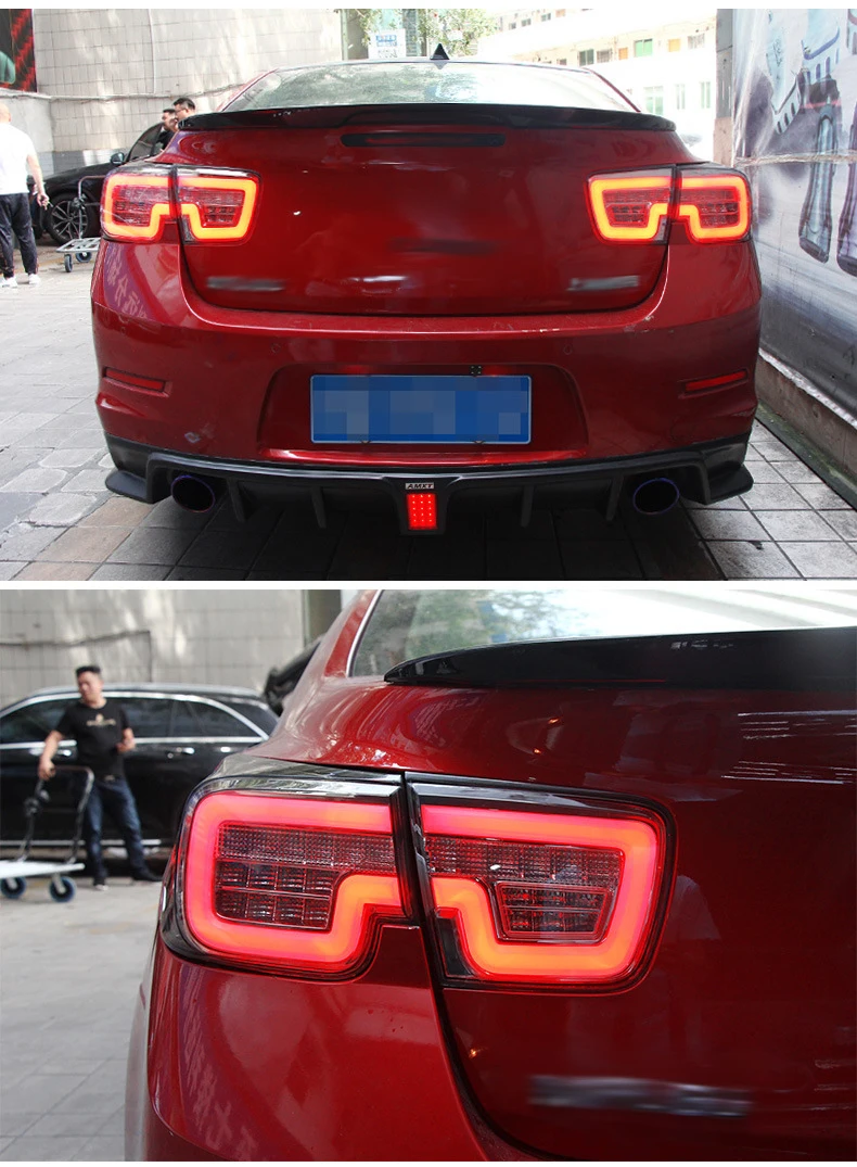 Direct Replacement Left Tail Light Assembly – For Chevy Malibu 2016 2017 2018 2019 2020 2021 – Red Lens Chrome Housing