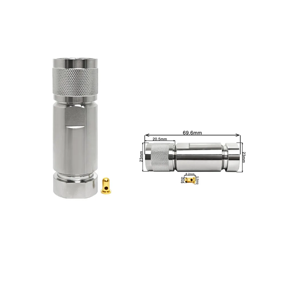 5G Base Station or Satellite Communication Systems 50 Ohm RF Coaxial Connector Adapter for HN Male to LMR600 Adapter