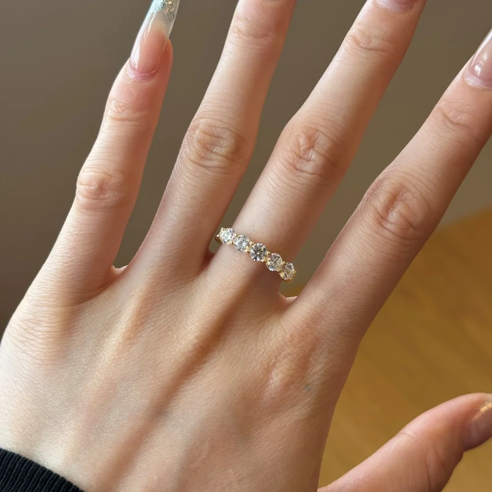 KAKODIY 925 Sterling Silver Stylish Women's Engagement Wedding Lace Five Zirconia Ring detail 9