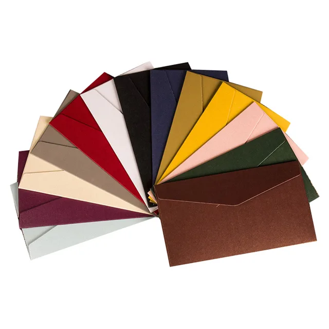 Custom Romantic Luxury Wedding Invitation Paper Wallet Envelope Vintage Gold Colorful Foil Element for Gift Packaging