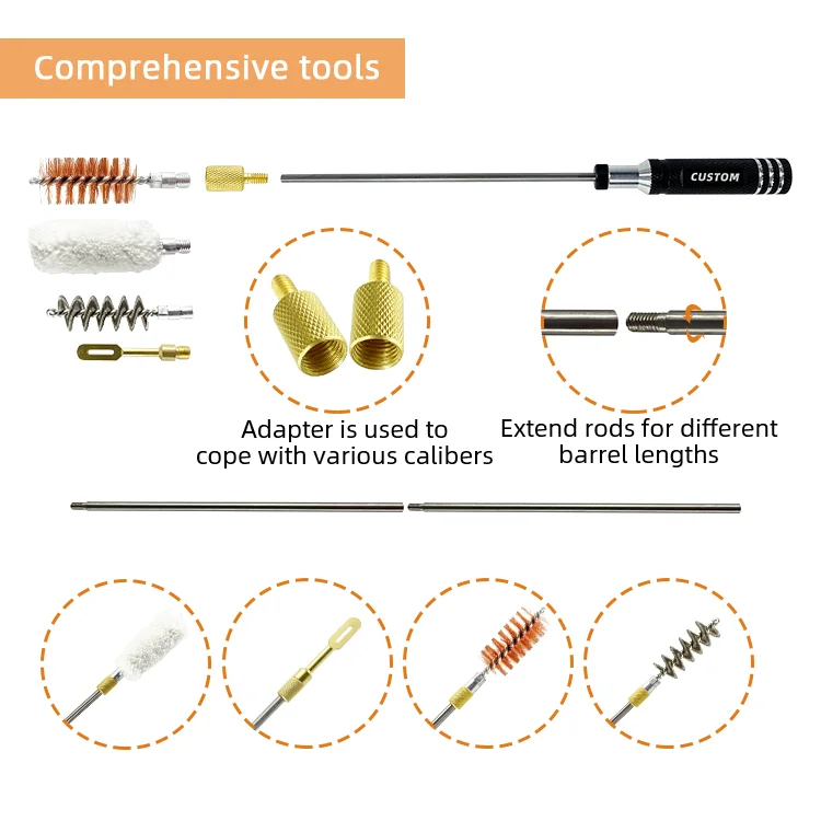 Лидер продаж, бесплатный образец, универсальные латунные щетки для чистки пистолета, щетка для пистолета, инструменты для чистки труб, набор для чистки пистолета