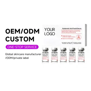 OEM ODM Anti Aging Skin Care Whitening Moisturizing Face Vitamin C Salicylic Serum Ampoule Liquid Hyaluronic Acid Facial Essence