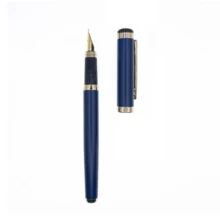 New famous brand wenzhuo Chinese supplier luxury metal blue ink pen fancy fountain pen