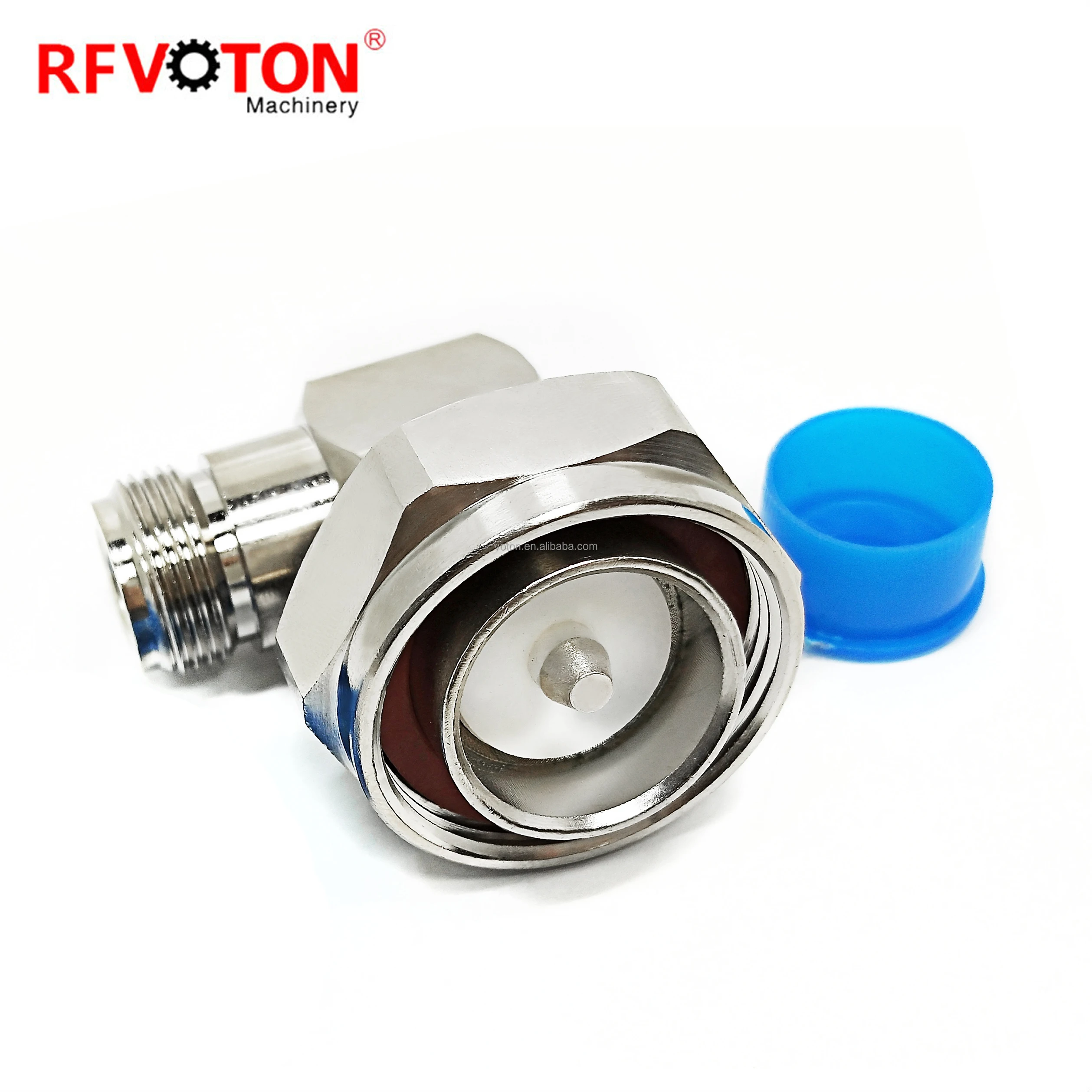 Adaptator RF Coaxialis 7/16 DIN (Masculus) ad N Typi Femininum Cotyledonem Rectangularem (Elbow) L29 Conector Communiationis Statio Base