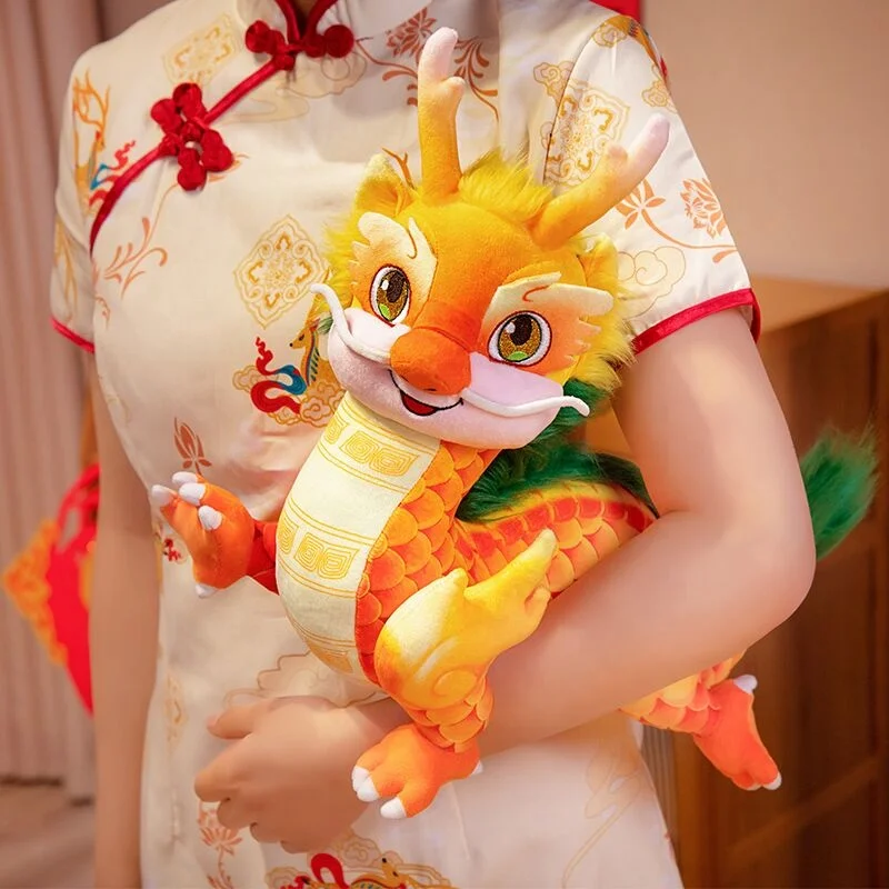 Factory Direct Year of the Dragon Mascot Long Chenchen Doll 2024 Spring Festival Gala Doll Plush Toy