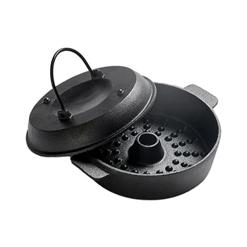 Thickened Cast Iron Roast Sweet Potato Pot Iron Handle Household Roast Thickened Baked Potatoes Multi-Function Barbecue Tool