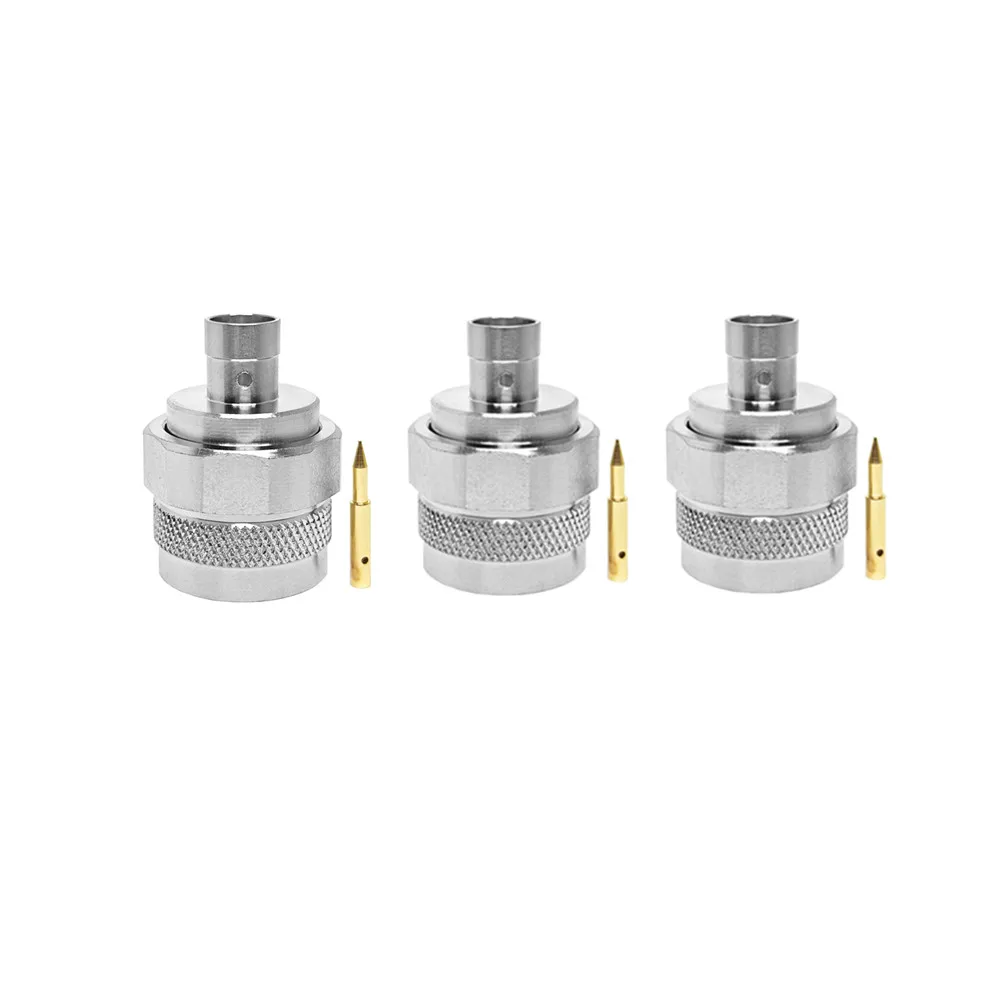 Factory Supply Brass Low Loss Connectors Solder N Type Male Plug Connector for RG401 250 RG-401 Cable RF Coax Coaxial