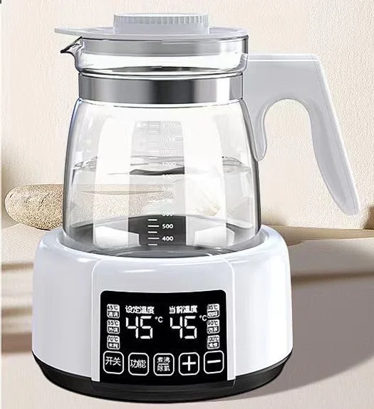 OEM Service Tea & Coffee Kettle 1.3L 600 Watt Quick Heating Glass Electric Kettle with Smart Temperature Control