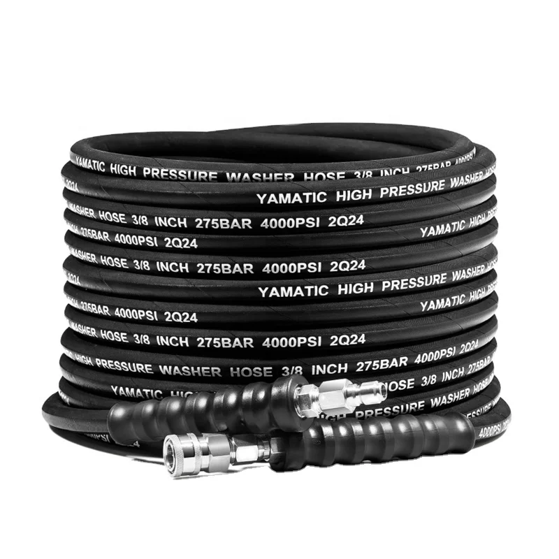 Высокопроизводительный шланг 3/8 PW 100 футов горячая/холодная вода Макс 250F поворотный M22-14mmAdapters стальной провод плетеный резиновый жакет