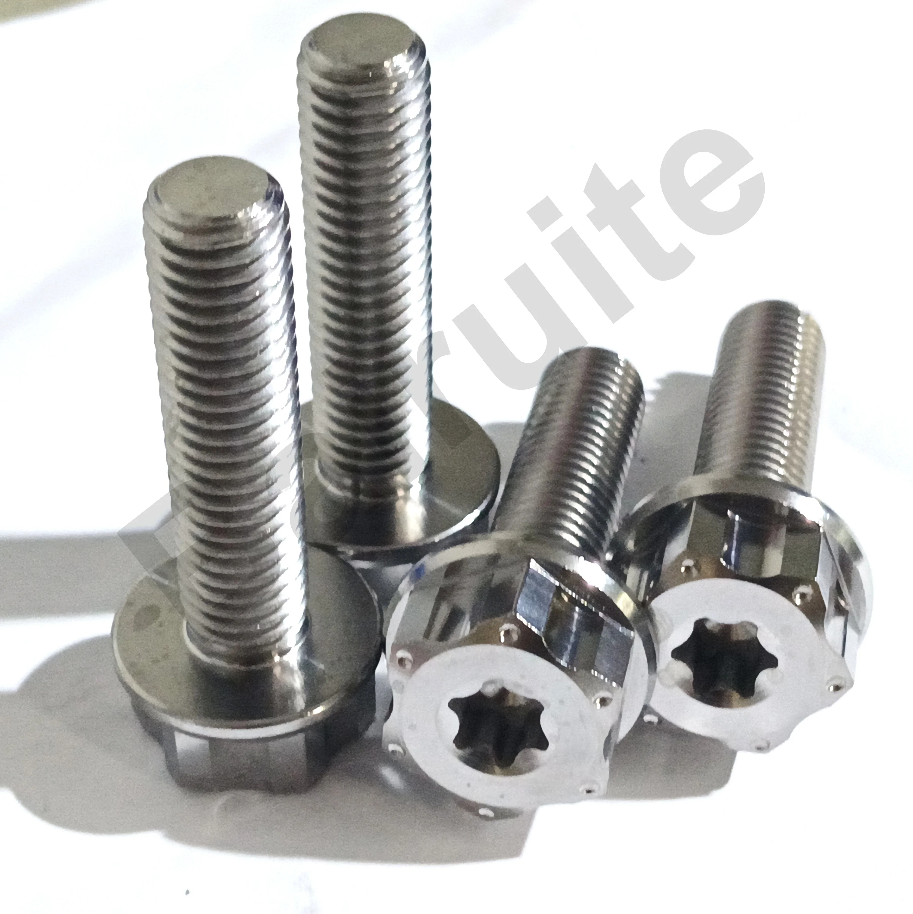 批发定制gr5钛梅花法兰头螺栓定制制造钛螺钉