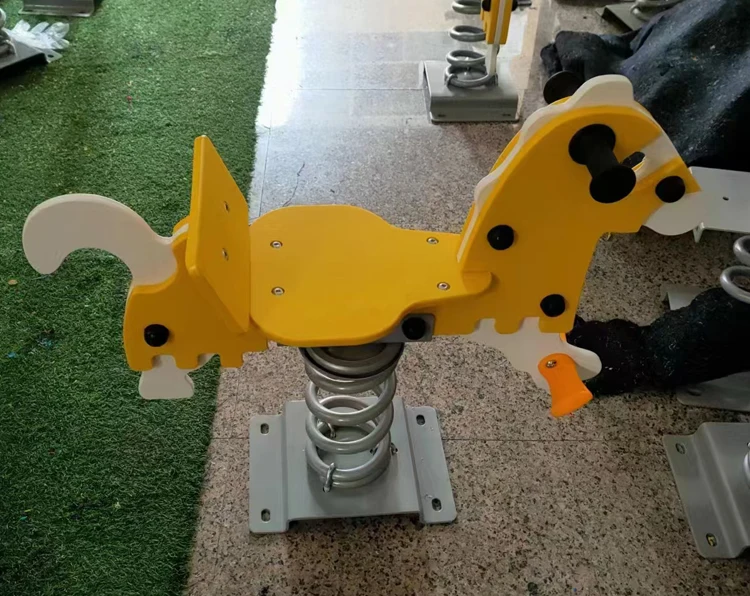 Cheap Custom PE Board Children's Rocking Horse Outdoor Park Children's Spring Rider Preschool Play Equipment