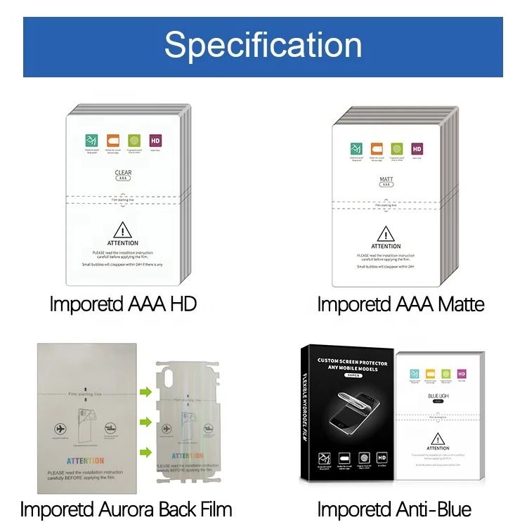 Inventory Freedom Mobile Cell Phone Full Models Screen Protector Hydrogel Urora Back Film Cutter Machine Dedicated
