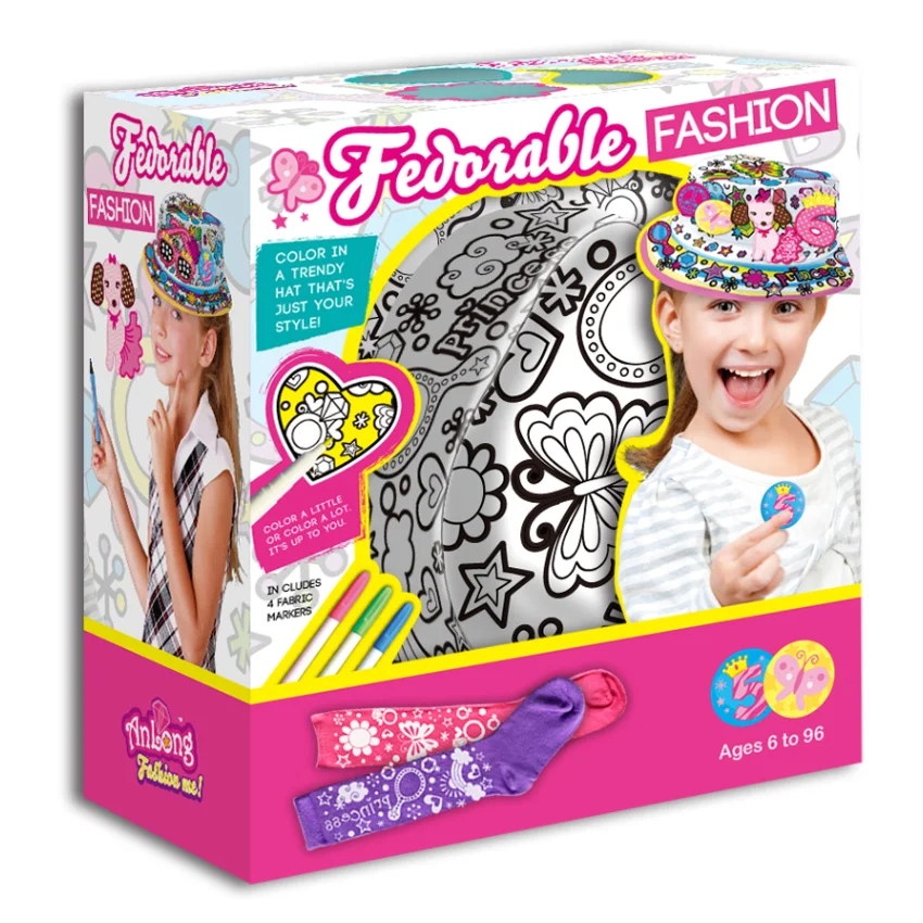 Fashion Princess Diy Hat Kids Drawing 