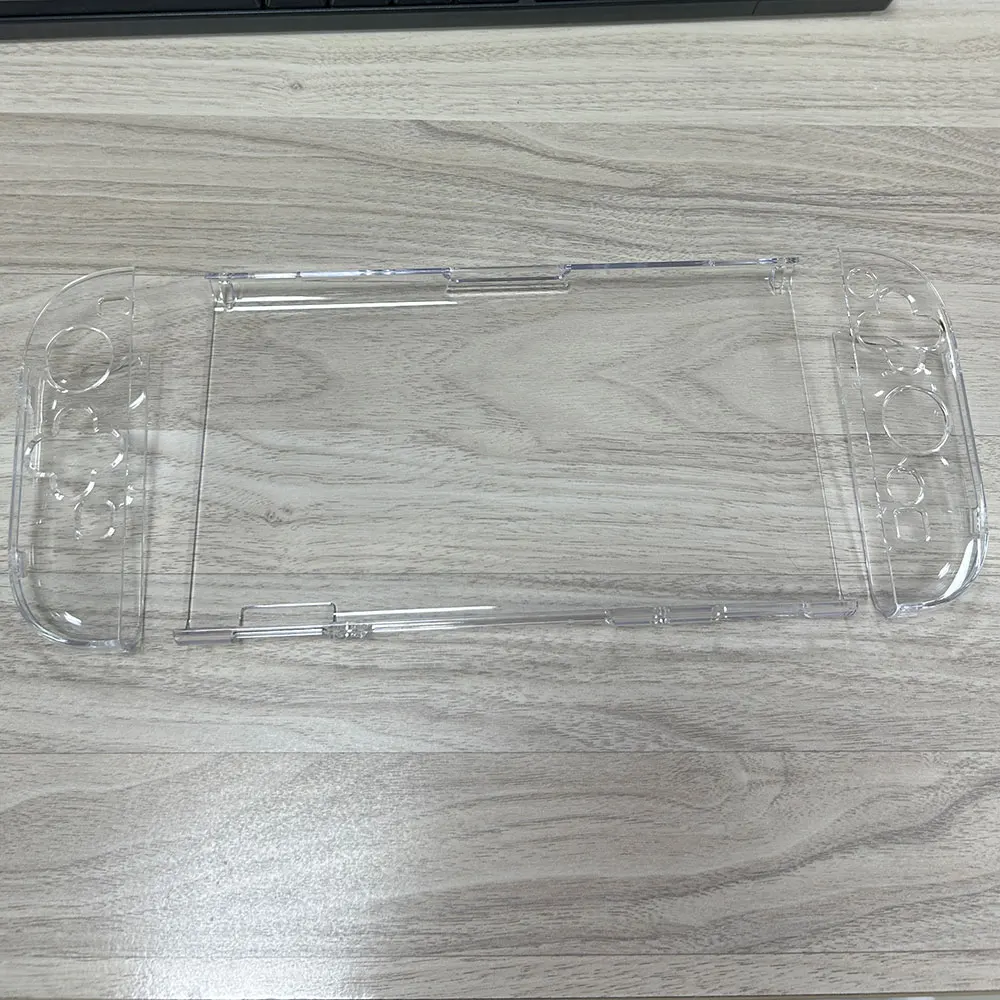 product laudtec transparent pc case for switch2 ns2 2025 detachable controller protector anti yellow back cover clear custom logo yxj27-5