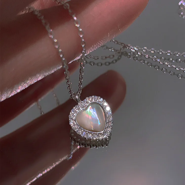 Heart Necklace Ins 925 Sterling Silver 