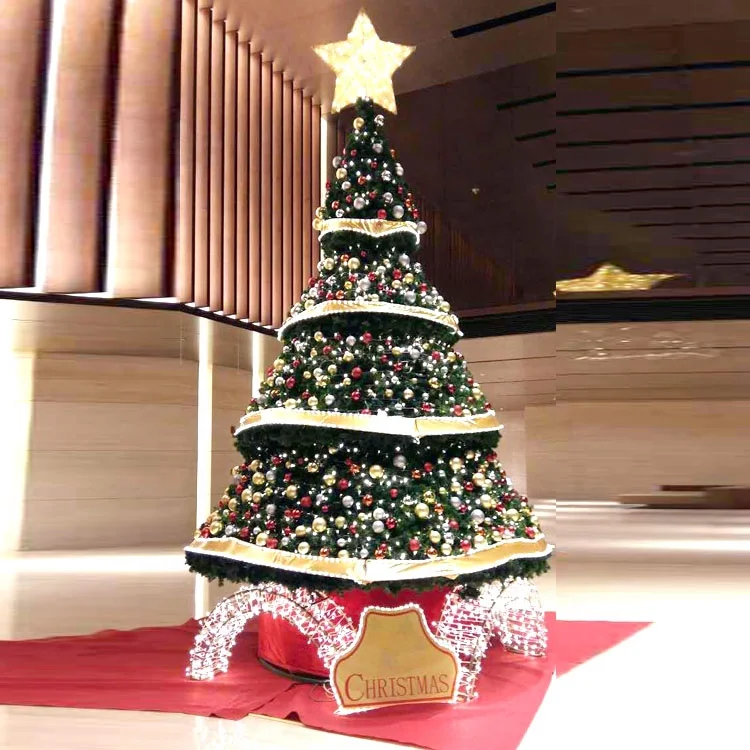 ショッピングモール用4〜6mの装飾クリスマスツリー《手作り・エコ》